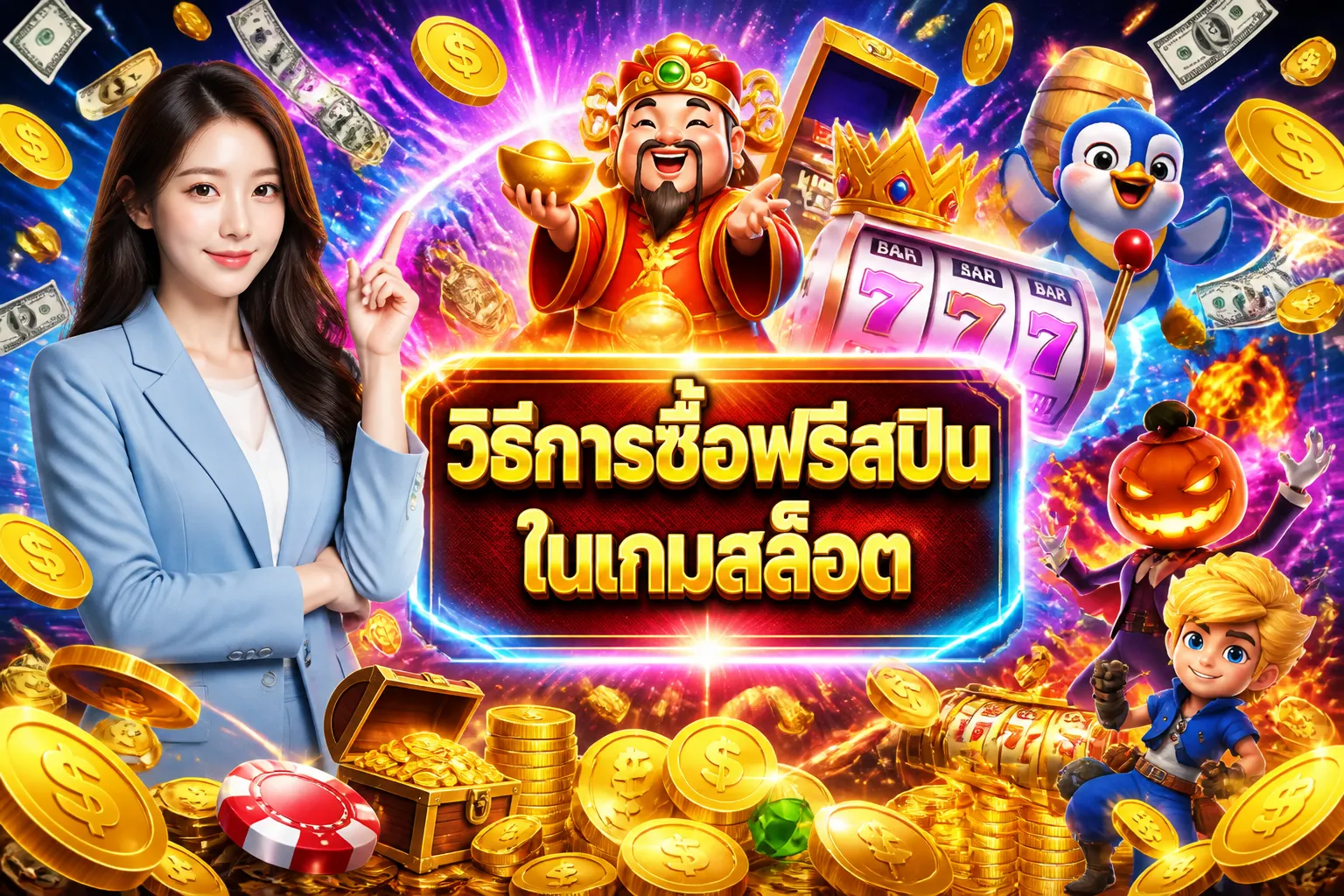 ภาพประกอบหัวข้อ วิธีการซื้อฟรีสปินในเกมสล็อต