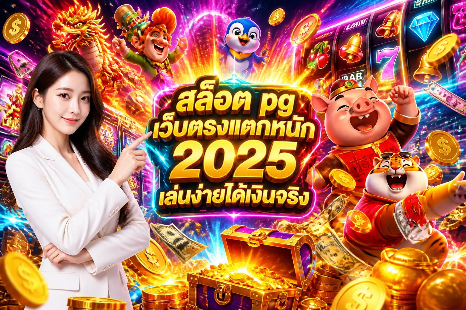 ภาพหน้าปกบทความ สล็อต pg เว็บตรงแตกหนัก 2025 เล่นง่ายได้เงินจริง