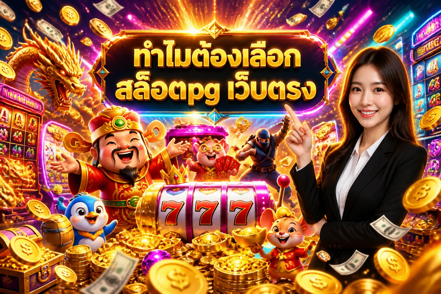 ภาพประกอบหัวข้อ ทำไมต้องเลือกสล็อตpg เว็บตรง