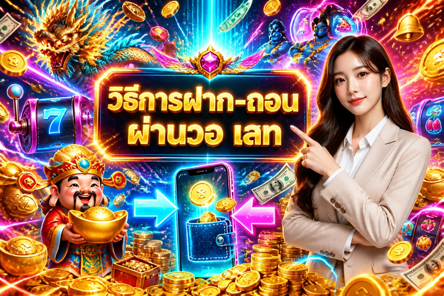 ภาพประกอบหัวข้อ วิธีการฝาก-ถอน ผ่านวอ เลท